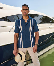 Camp Collar Retro Panel Shirt-Casual Shirts-Cubavera