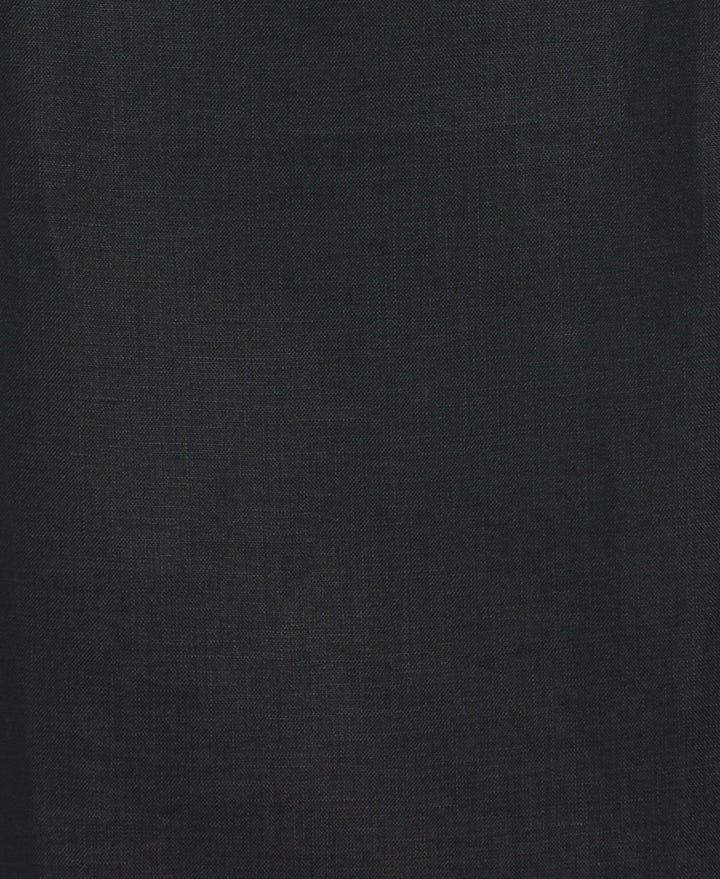 Linen 1 Pocket Shirt (Jet Black) 