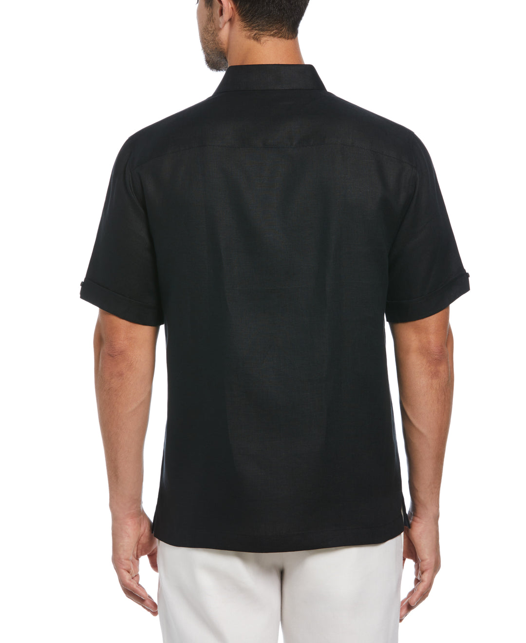 Linen 1 Pocket Shirt (Jet Black) 