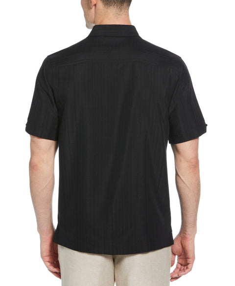 Textured One Pocket Shirt (Jet Black) 