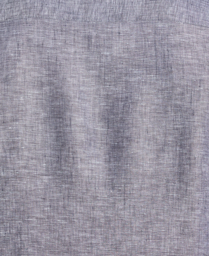 Linen Short Sleeve Shirt (Mood Indigo) 