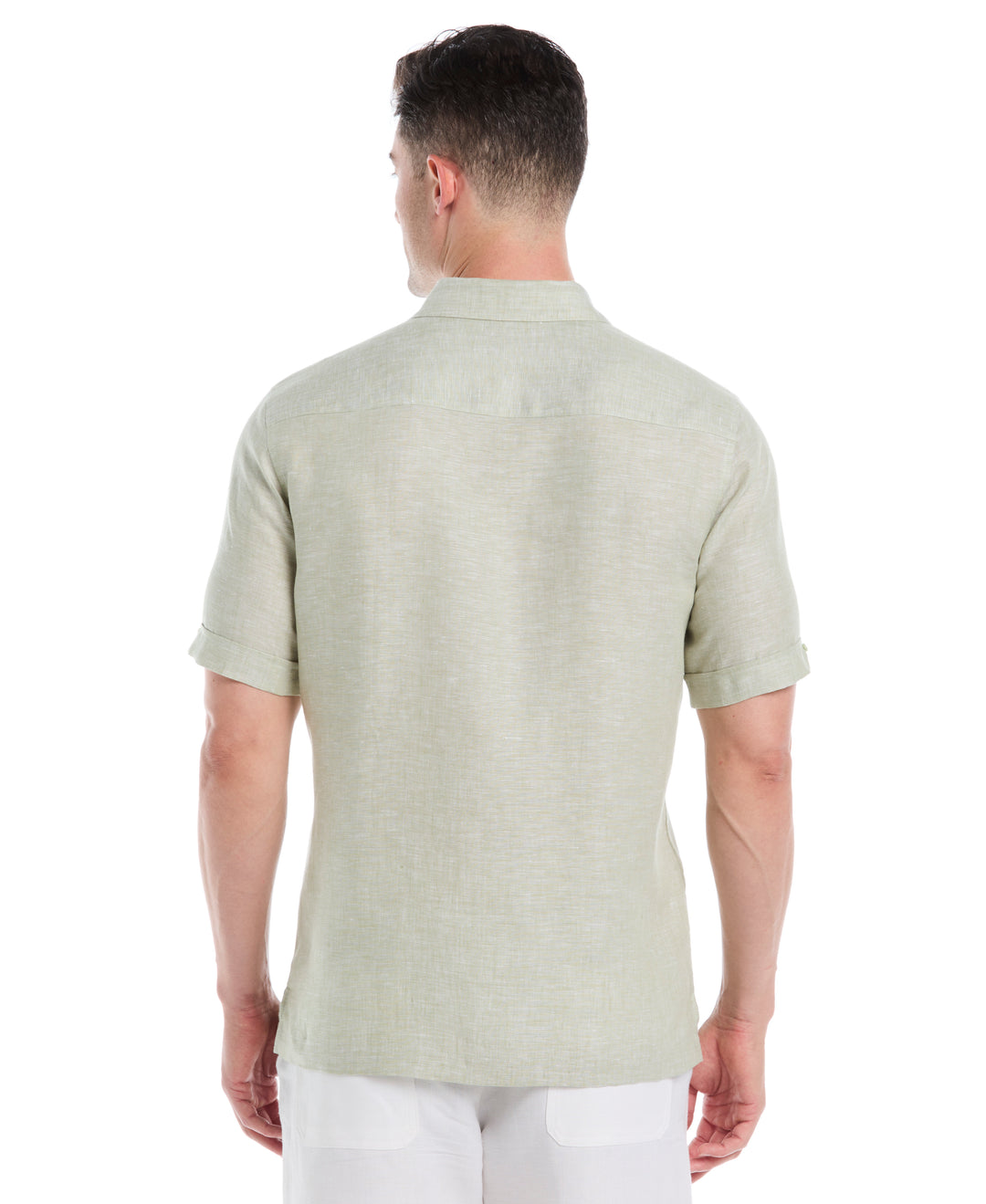 Linen Short Sleeve Shirt (Reseda) 