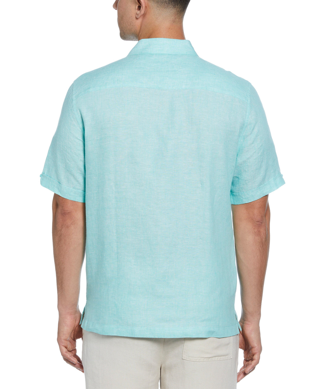 Linen Short Sleeve Shirt (Cascade) 