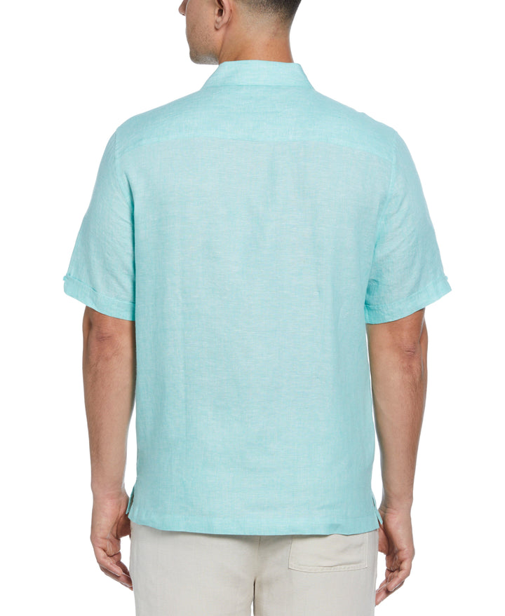 Linen Short Sleeve Shirt (Cascade) 
