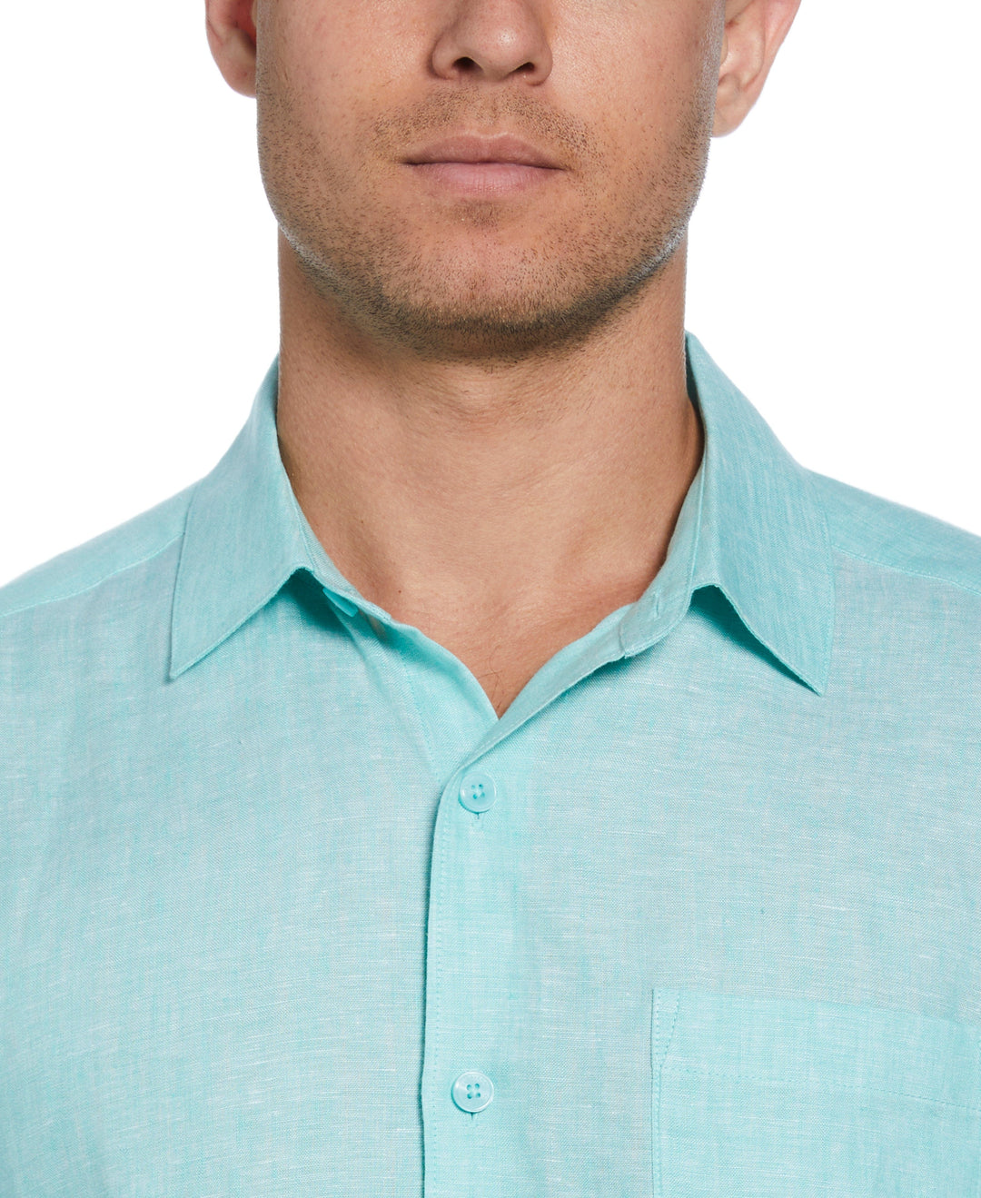 Linen Short Sleeve Shirt (Cascade) 