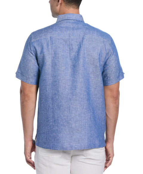 Classic Two-Tone Linen Shirt (True Blue) 