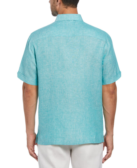 Linen Cross Dye Shirt (Baltic) 