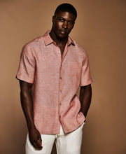 Classic Two-Tone Linen Shirt-Casual Shirts-Cubavera