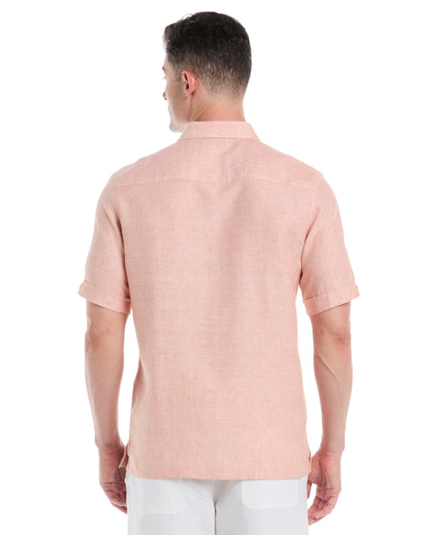Linen Short Sleeve Shirt (Dusty Coral) 