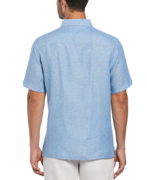 Linen Cross Dye Shirt (Parisian Blue) 