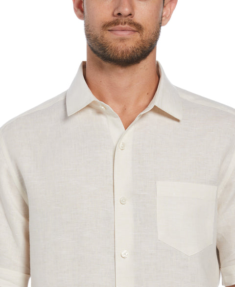 Linen Cross Dye Shirt (Turtledove) 