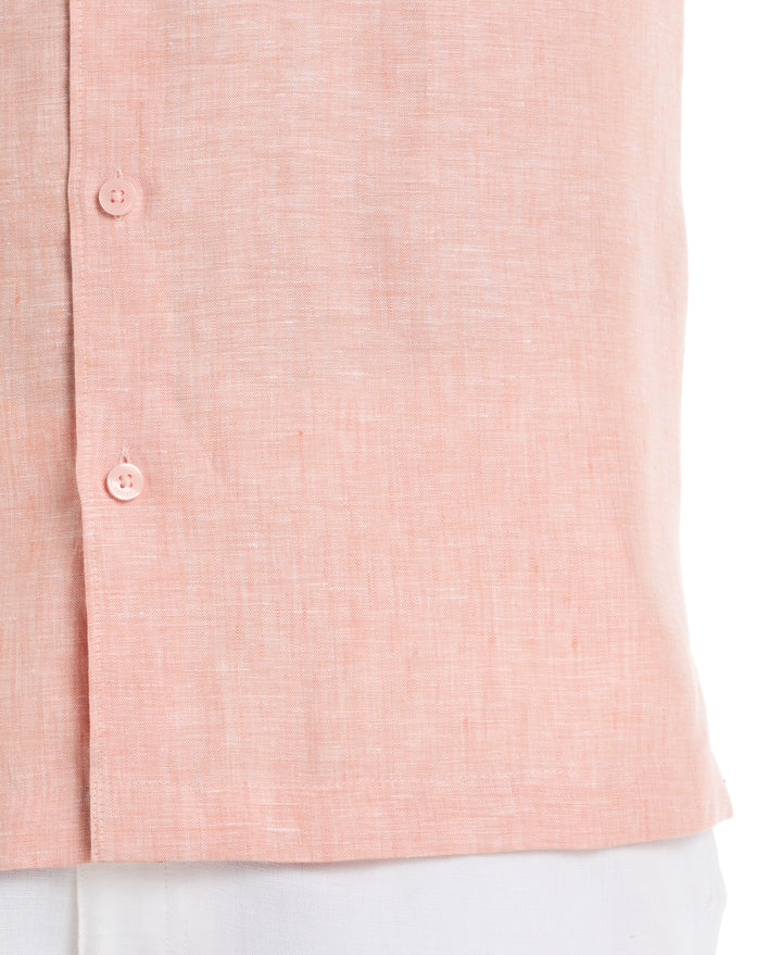Linen Short Sleeve Shirt (Dusty Coral) 