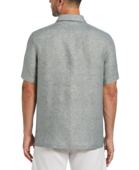 Linen Cross Dye Shirt (Balsam Green) 