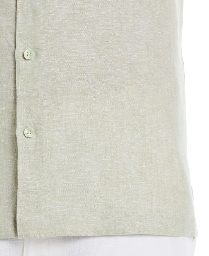 Linen Short Sleeve Shirt (Reseda) 