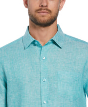Linen Cross Dye Shirt (Baltic) 