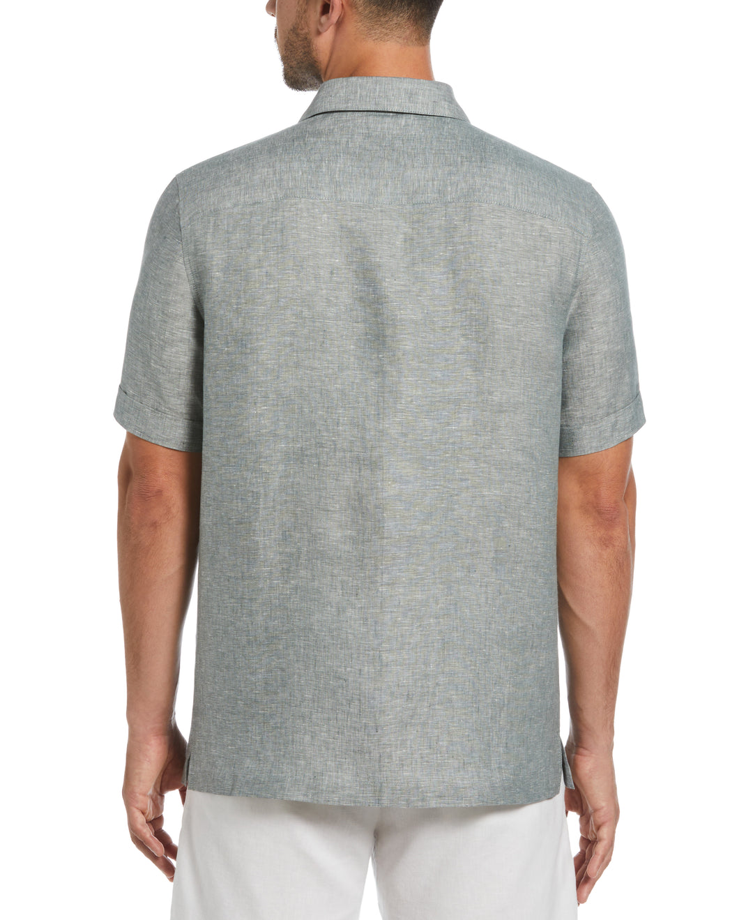 Linen Short Sleeve Shirt (Balsam Green) 