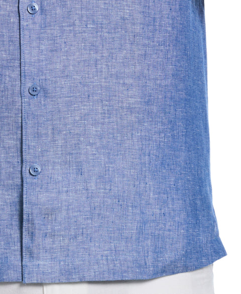 Classic Two-Tone Linen Shirt (True Blue) 