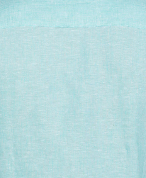 Classic Two-Tone Linen Shirt (Cascade) 
