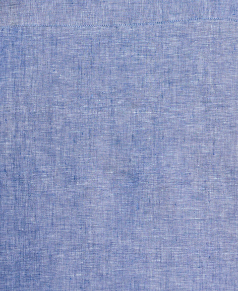 Classic Two-Tone Linen Shirt (True Blue) 