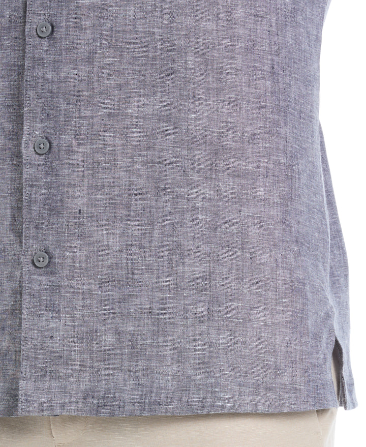 Linen Short Sleeve Shirt (Mood Indigo) 