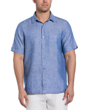Classic Two-Tone Linen Shirt (True Blue) 