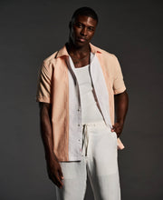 Color Block Embroidery Shirt-Casual Shirts-Cubavera