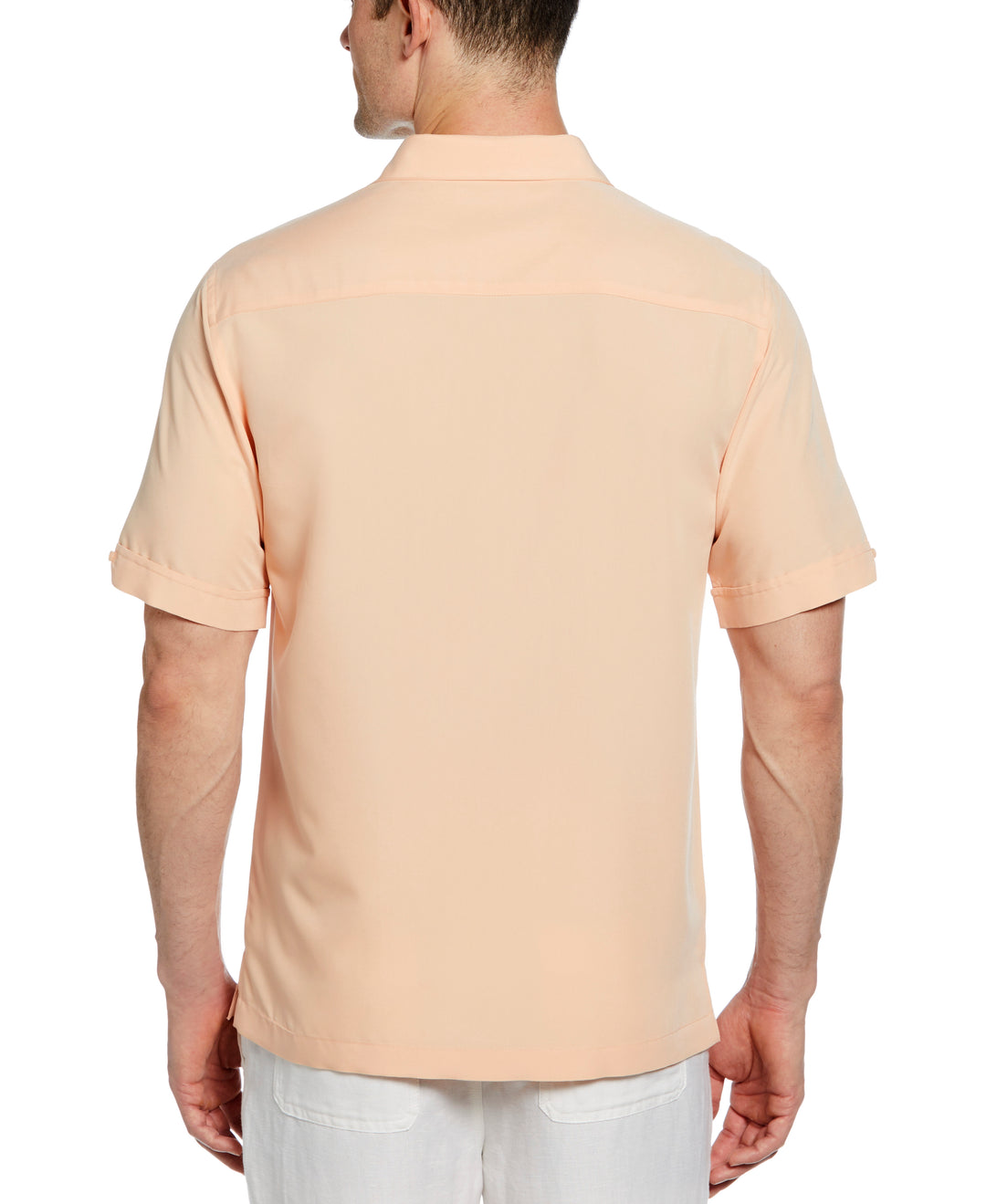 Color Block Print Shirt (Peach Nougat) 