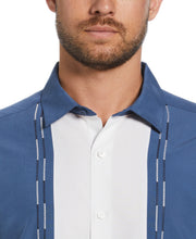 Color Block Embroidery Shirt (Ensign Blue) 