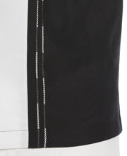 Color Block Embroidery Shirt (Jet Black) 