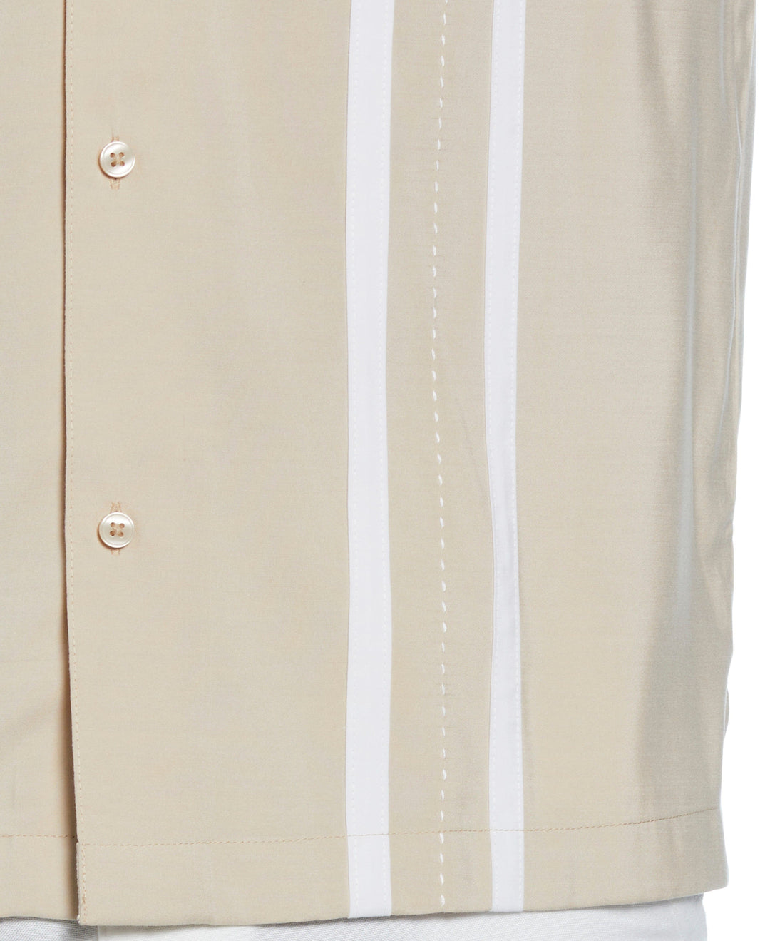 Contrast Panel Camp Collar Shirt (Irish Cream) 