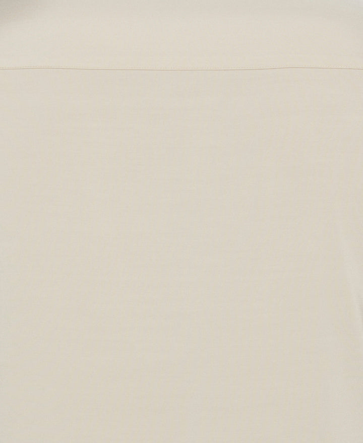 Contrast Panel Camp Collar Shirt (Irish Cream) 