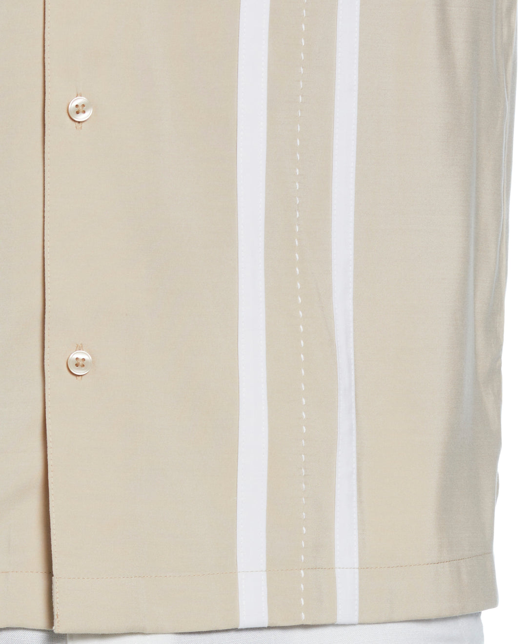 Contrast Panel Camp Collar Shirt (Irish Cream) 