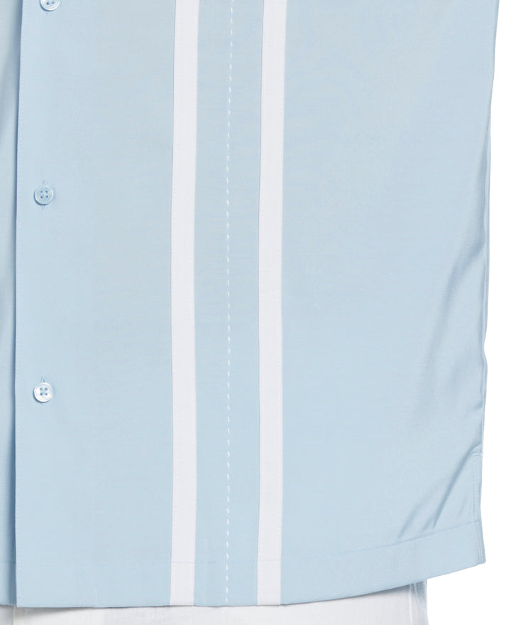 Contrast Panel Camp Collar Shirt (Dream Blue) 