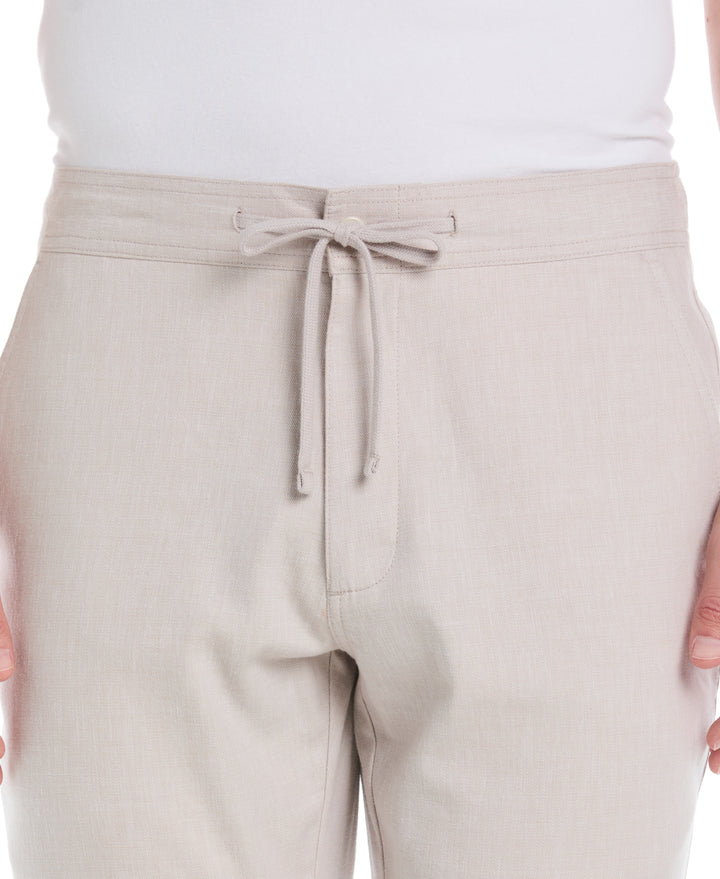 Cotton Linen Flat Front Pant (Island Fossil) 