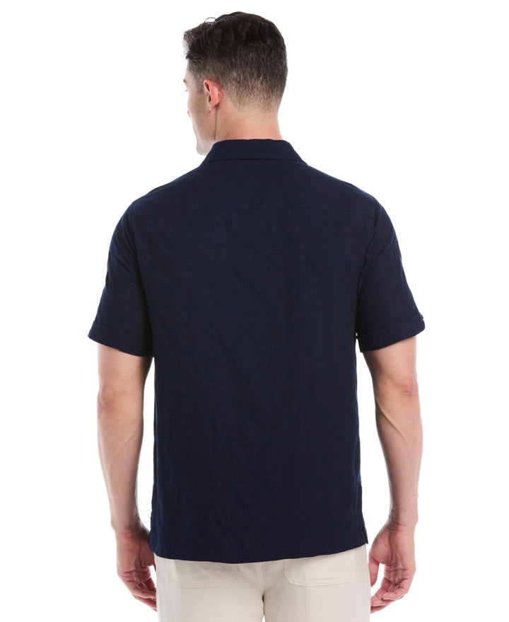 Cotton Medallion Dobby Shirt (Dress Blues) 