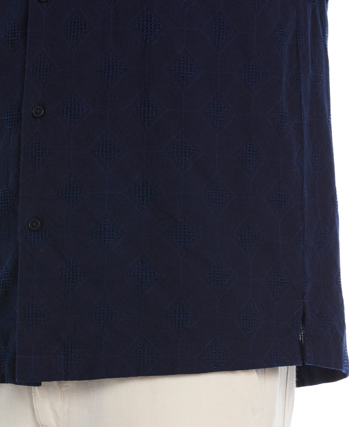 Cotton Medallion Dobby Shirt (Dress Blues) 