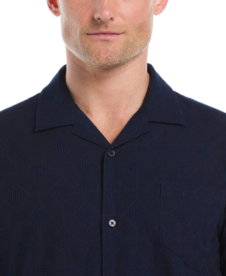 Cotton Medallion Dobby Shirt (Dress Blues) 