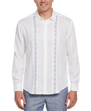 Cross Dye Linen Pintuck Embroidered Panel Shirt (Brilliant W/Ensign Bl) 