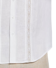 Cross Dye Linen Pintuck Embroidered Panel Shirt (Brilliant White/Incense) 