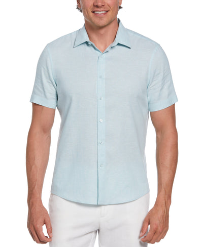 Cross Hatch Pattern Shirt (Aqua Esque) 