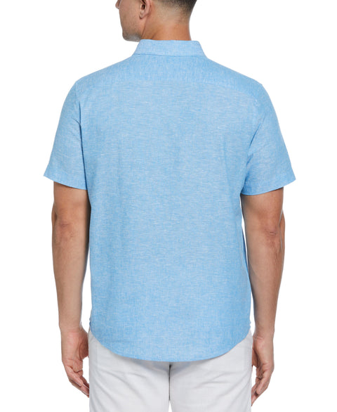 Cross Hatch Pattern Shirt (Malibu Blue) 
