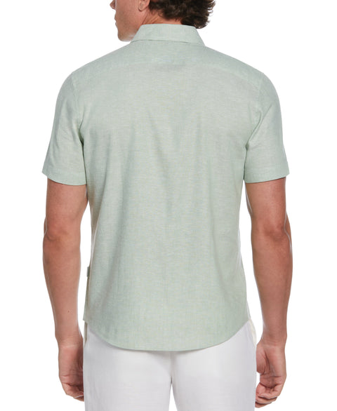Cross Hatch Pattern Shirt (Basil) 