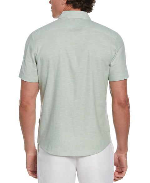 Cross Hatch Pattern Shirt (Basil) 