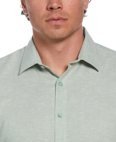 Cross Hatch Pattern Shirt (Basil) 