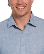 Cross Hatch Pattern Shirt (Aegean Blue) 