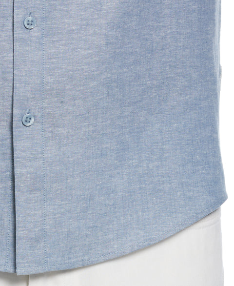 Cross Hatch Pattern Shirt (Aegean Blue) 