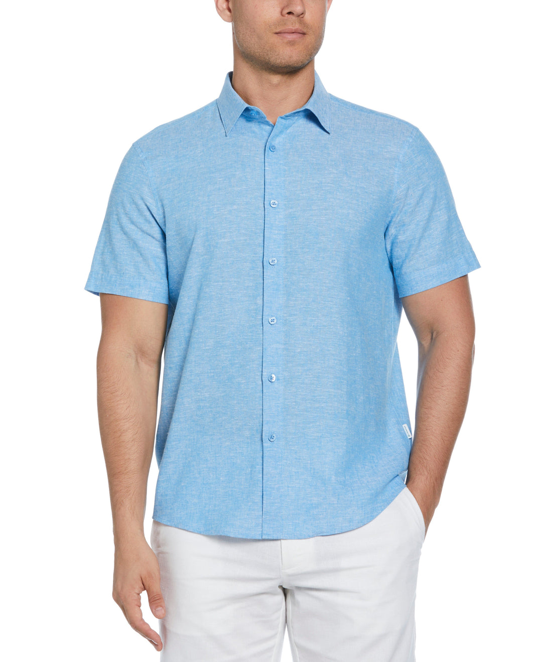 Cross Hatch Pattern Shirt (Malibu Blue) 