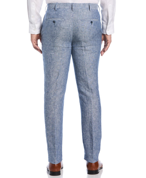 Delave Ensign Blue Linen Suit-Suit Set-Cubavera Collection