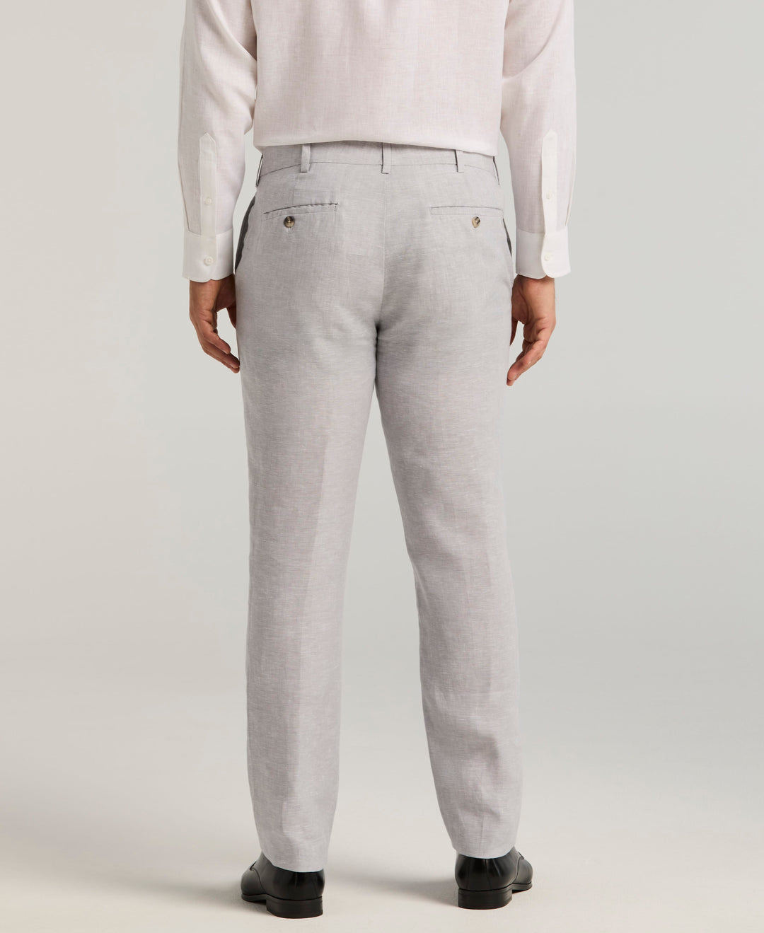 Delave Linen Flat Front Pant (Sleet) 