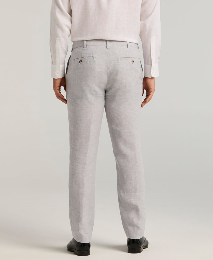 Delave Linen Flat Front Pant (Sleet) 